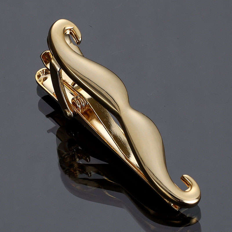 Moustache Top-Lip Tickler - Gold, Silver or Black Tie Bar