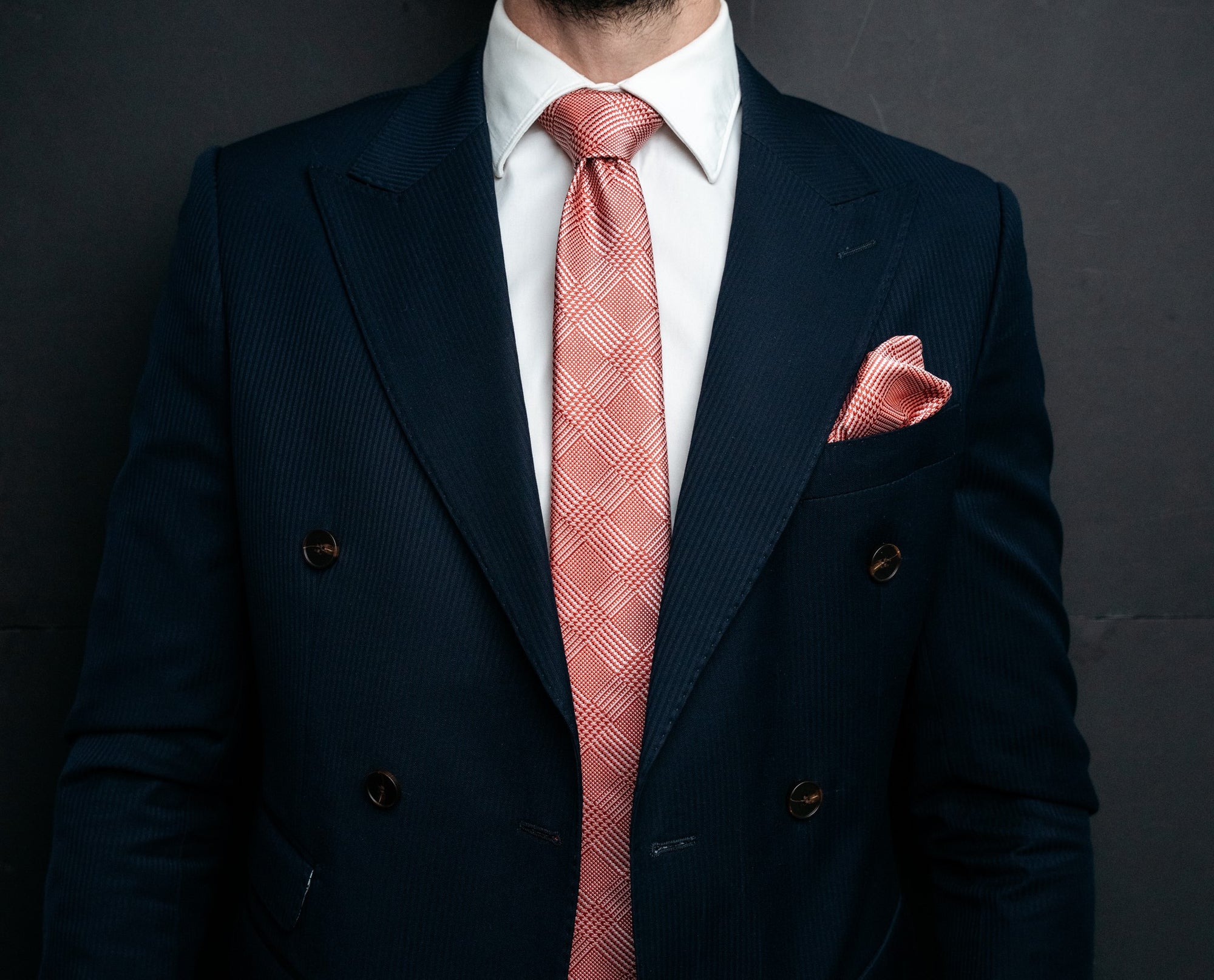Red Candy Cane Christmas Tie, Pocket Square and Cufflinks Set