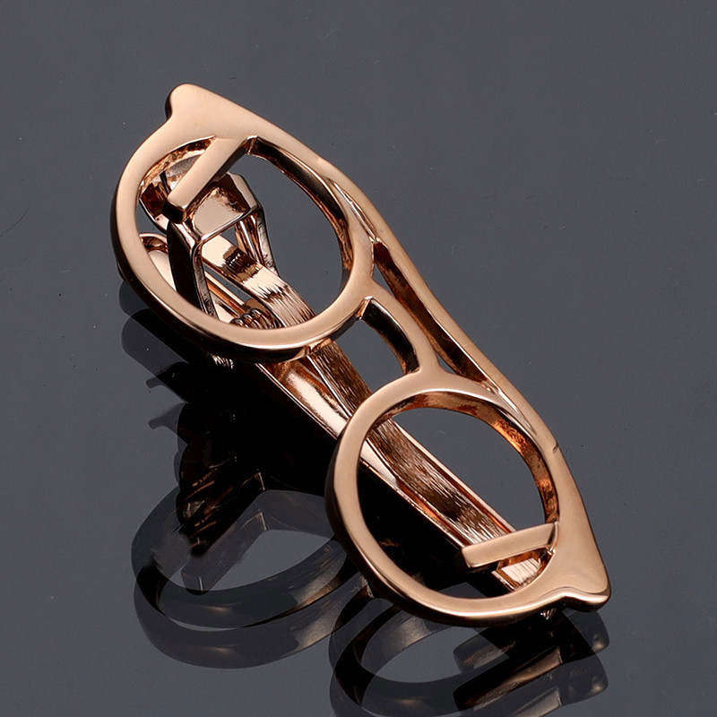 Spec-Tacular Rose Gold and Gold Tie Bar