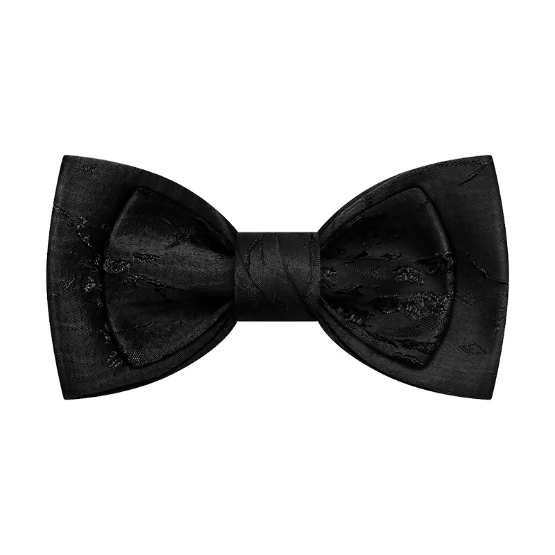 Black Bow Tie - Bold Black Elegant Bow Tie