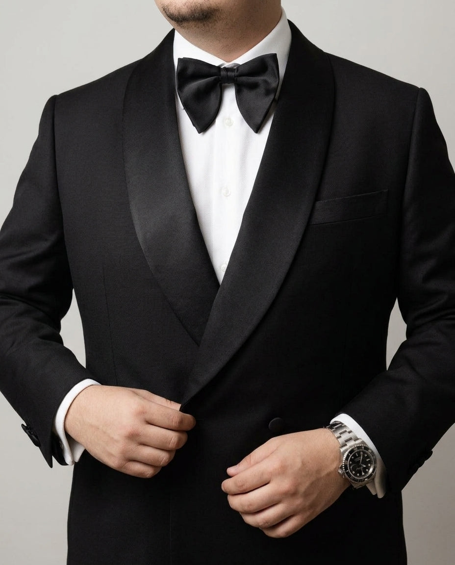 Black Butterfly Bow Tie - Bold Black Butterfly Bow Tie