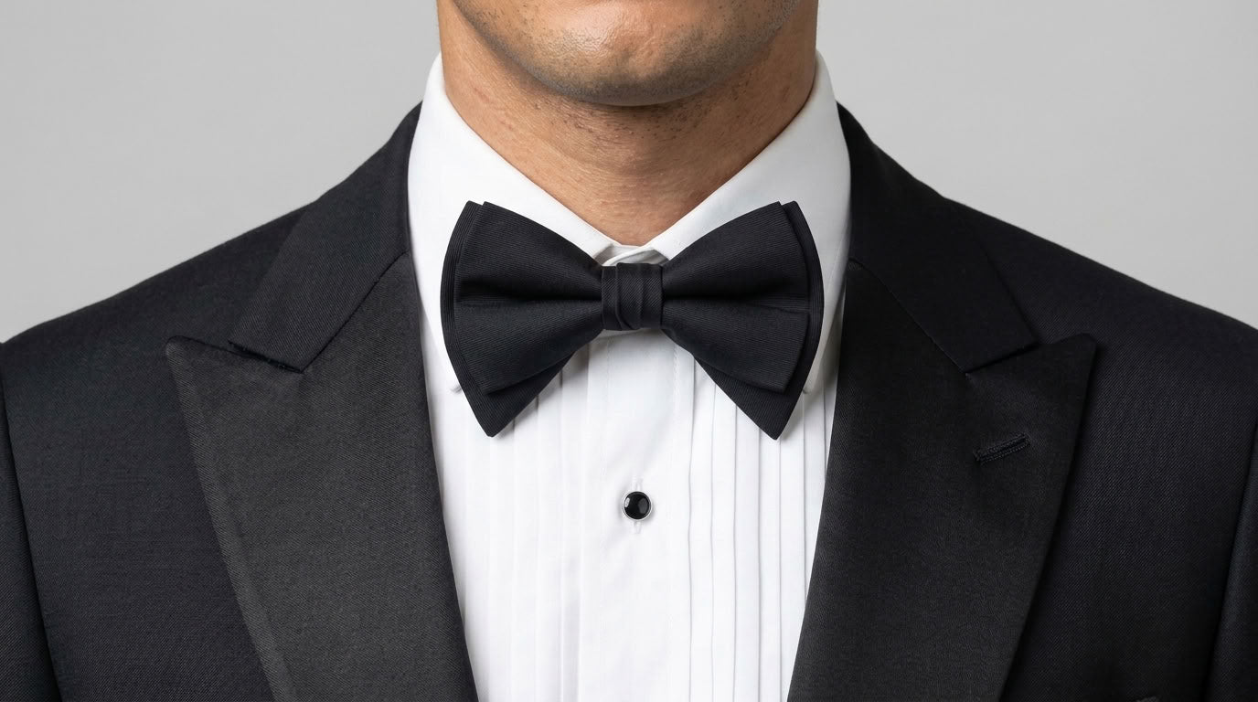 PRE-ORDER NOW - Black Bow Tie - Bold Black Dark Knight Bow Tie