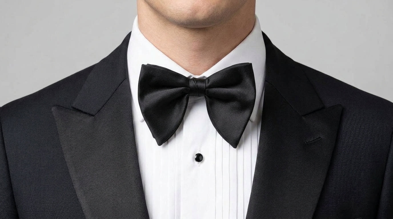 Black Butterfly Bow Tie - Bold Black Butterfly Bow Tie