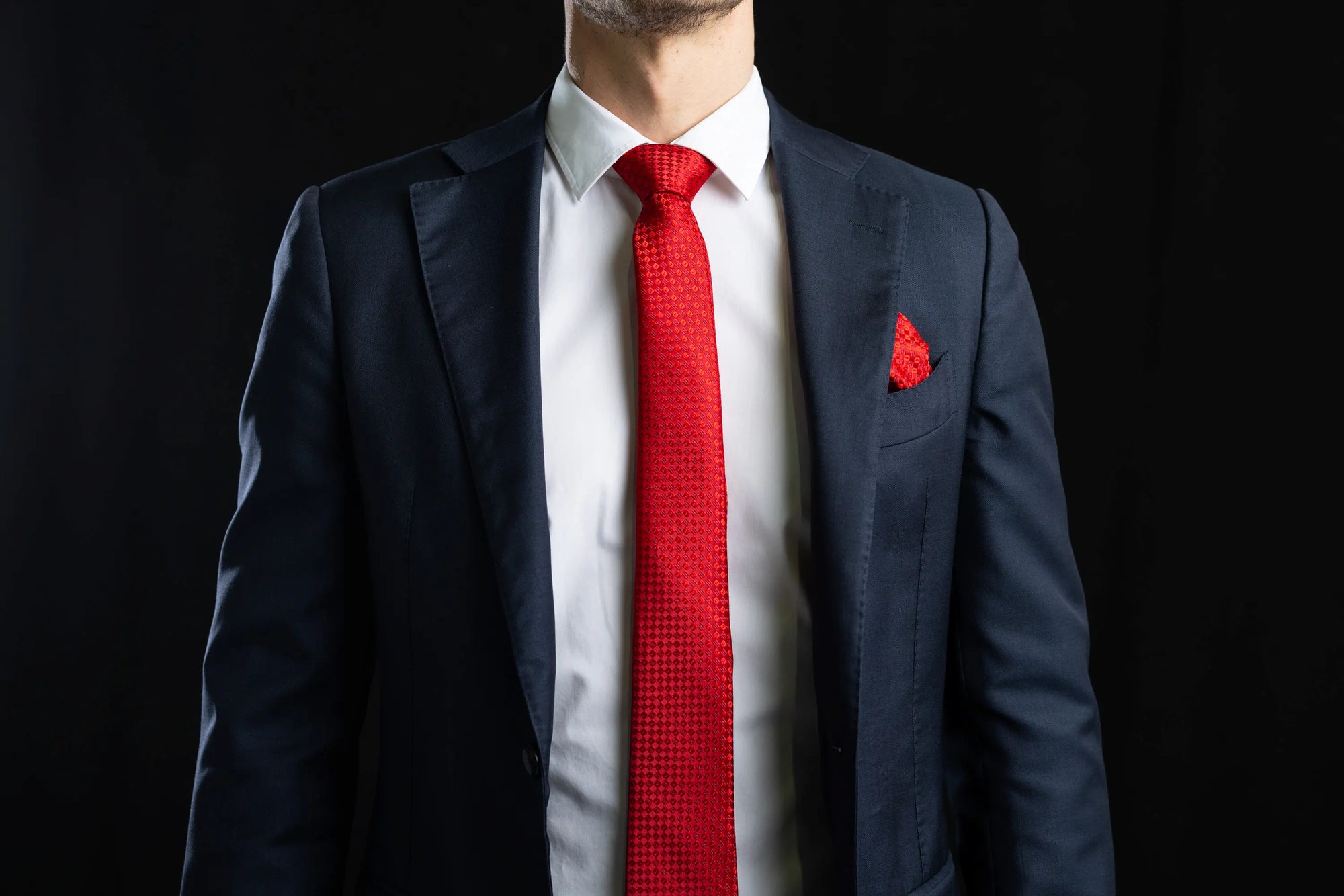 SOLD OUT - Cherry Chessboard Tie, Pocket Square and Cufflinks Set