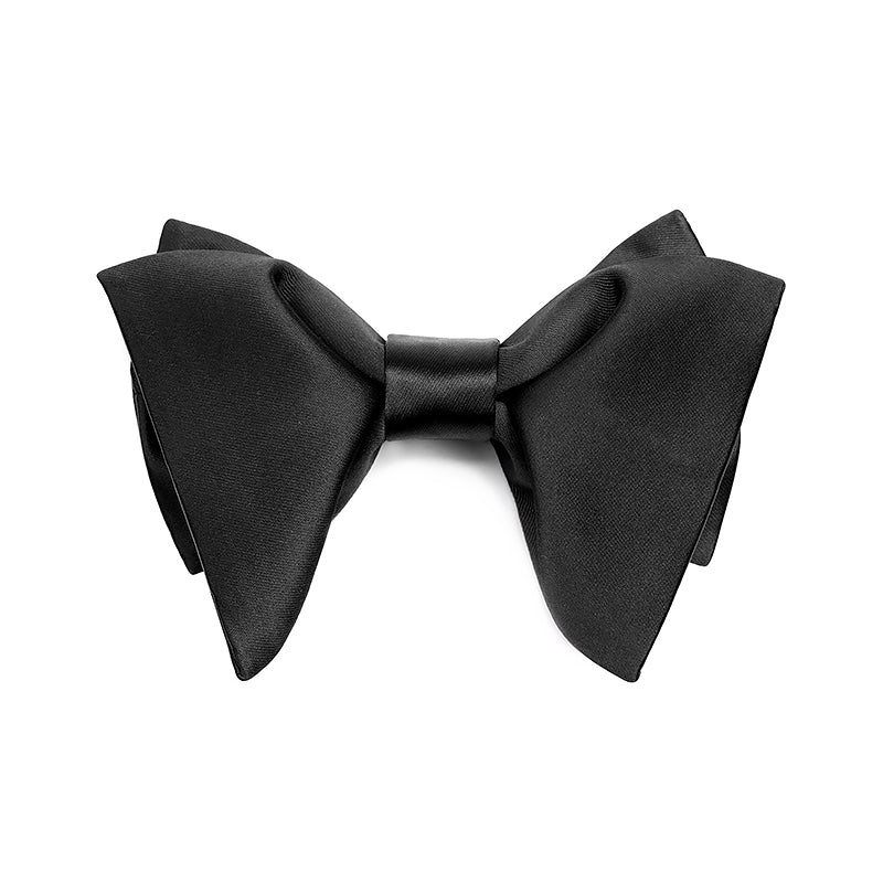 Bold Black Batwing Bow Tie