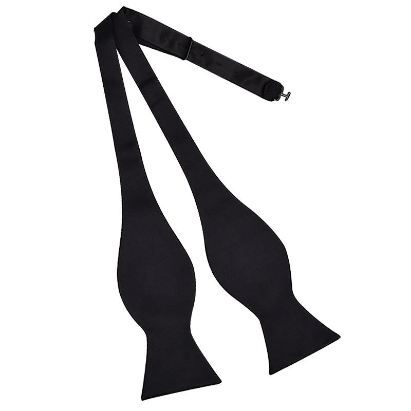 Bold Black Self Tied Bow Tie