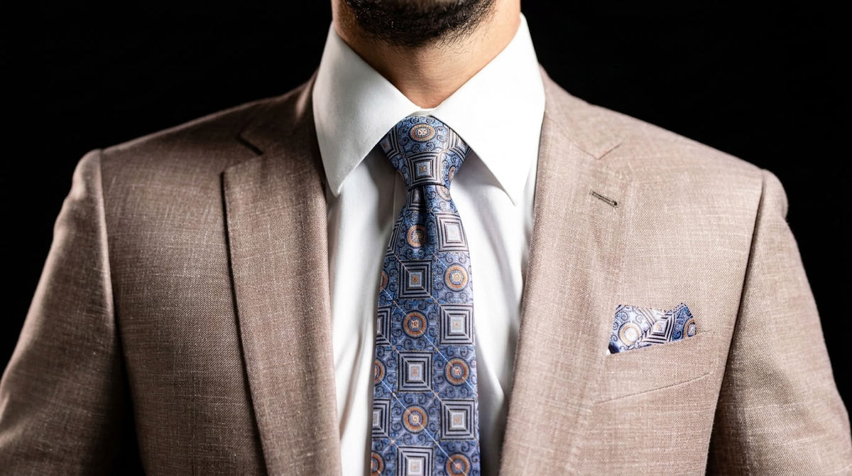 Aqua Blue Tie, Pocket Square & Cufflinks Set - Finding Atlantis Set
