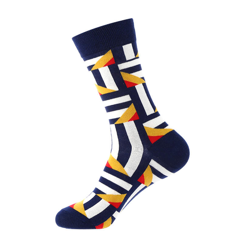 Striped Navy Nostalgia - Blue, Yellow and Red Socks