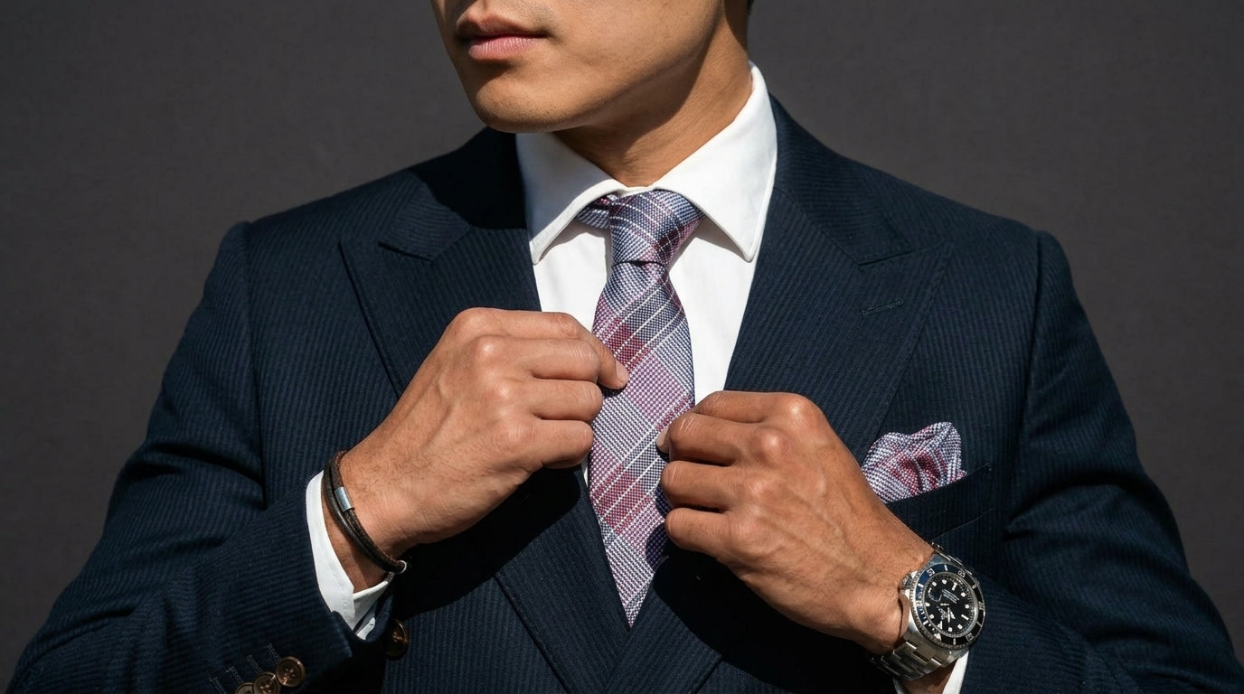 Blue and Red Tie, Pocket Square & Cufflinks Set - State of Origin Set