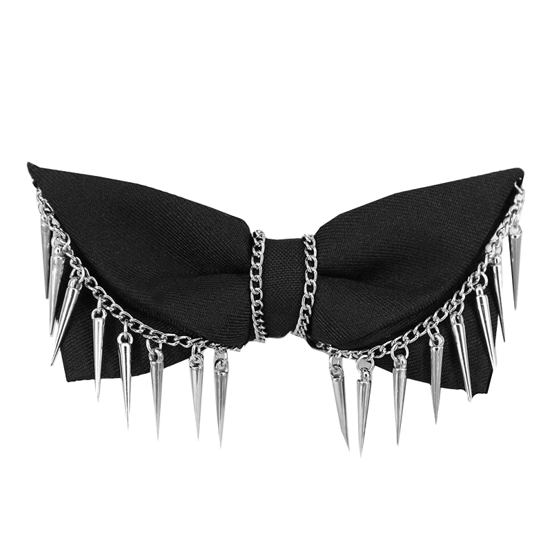 Black Bow Tie - Bold Black Vampire Slayer Bow Tie