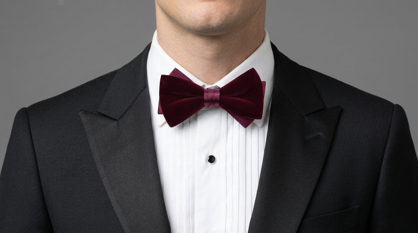 PRE-ORDER NOW - Red Bow Tie - Bold Burgundy Bow Tie.