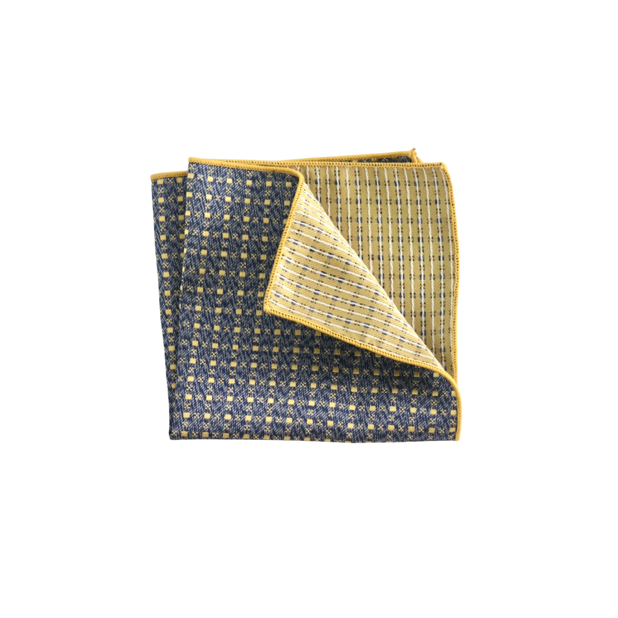 Sea and Sunshine, Blue and Yellow Pocket Square