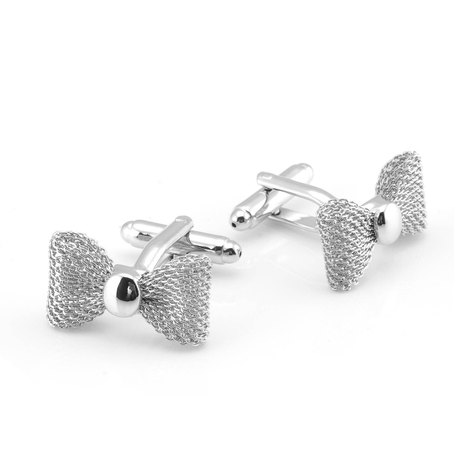 Silver Bow tie Cufflinks