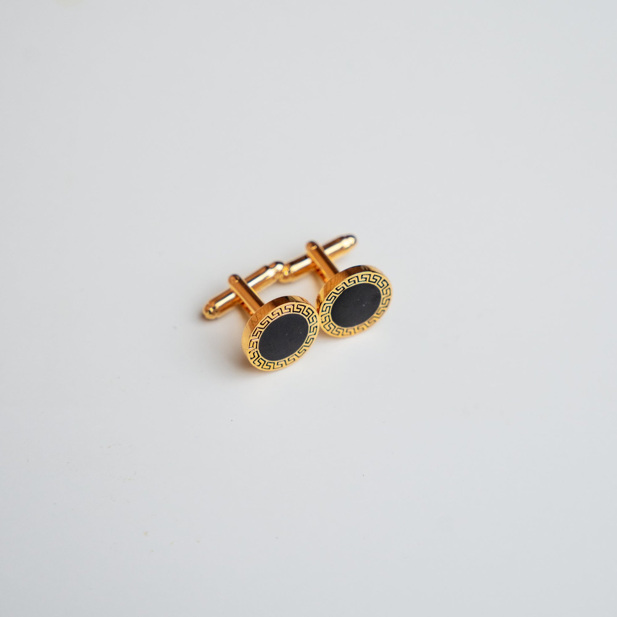 Gold and Black Greek Odyssey Cufflinks