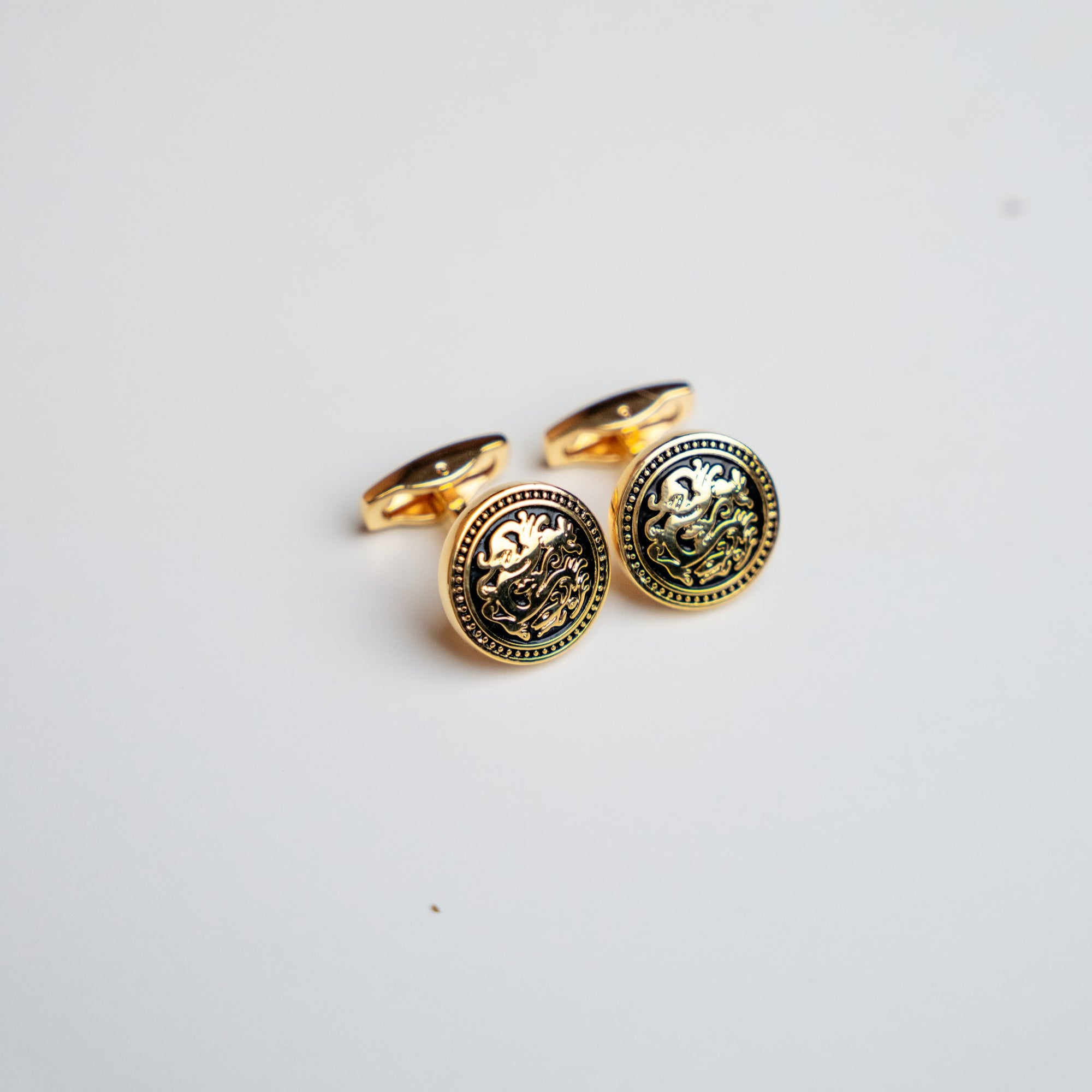 Year Of The Dragon Gold Cufflinks