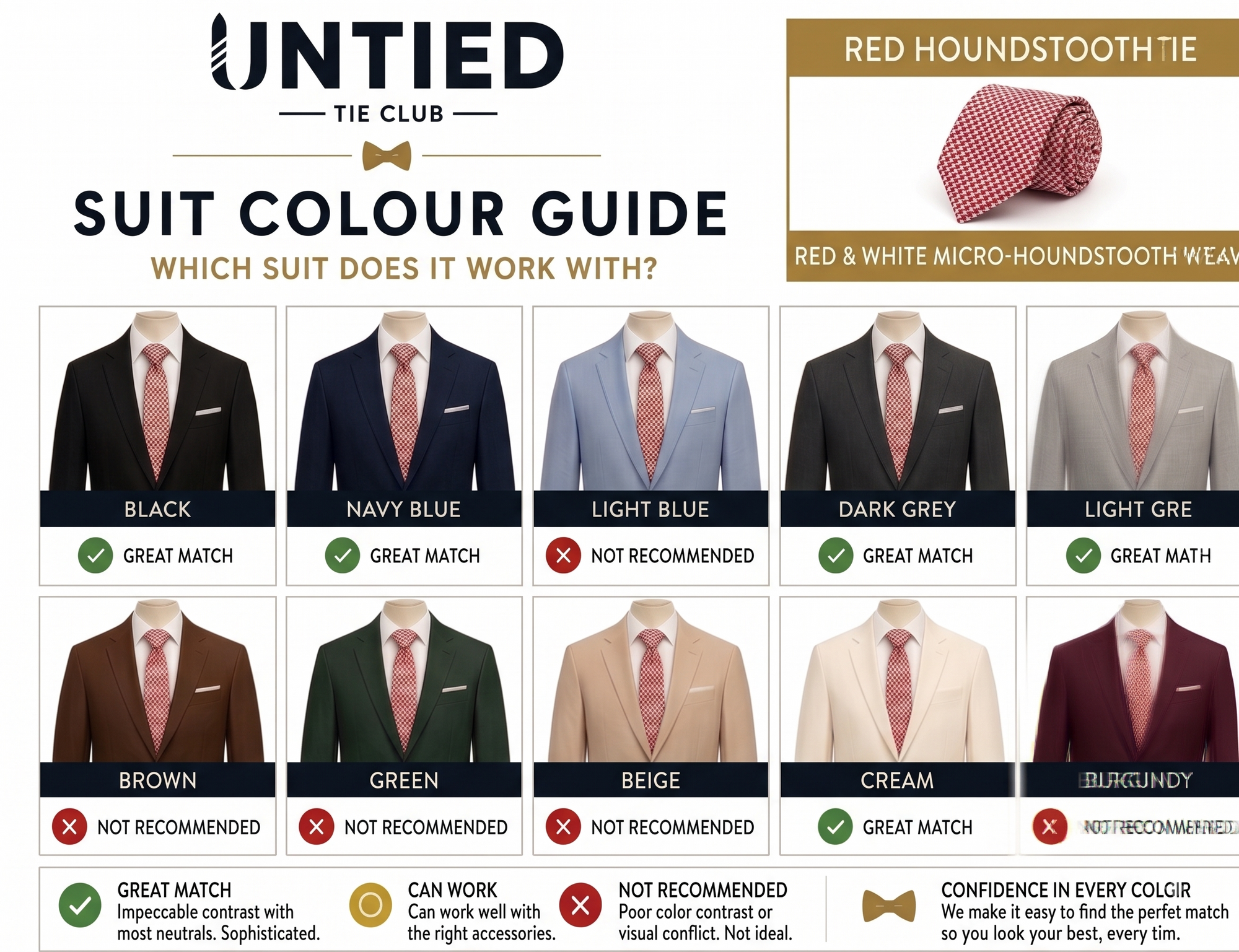 Red Christmas Tie, Pocket Square & Cufflinks Set - Christmas Candy Cane Set