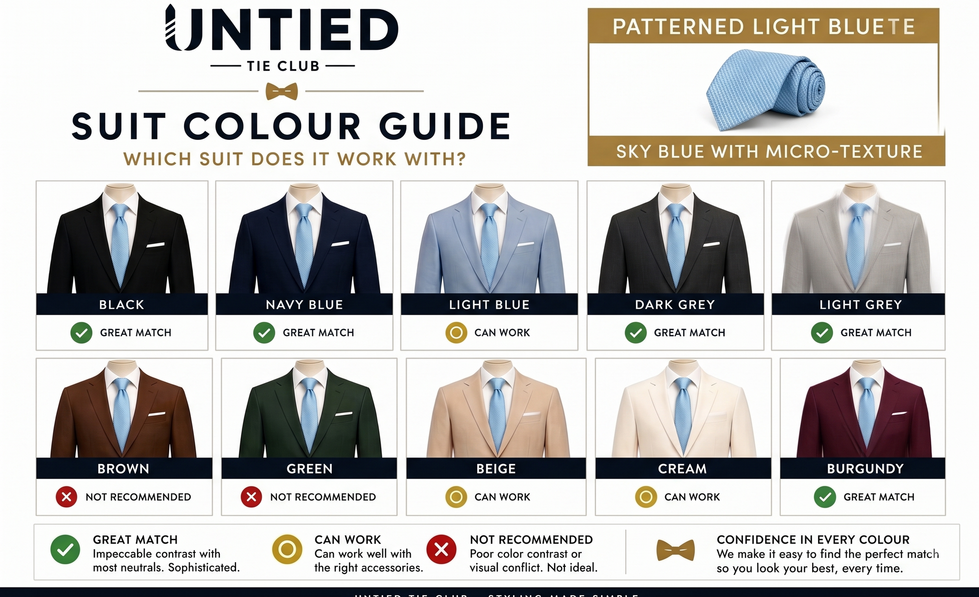 Aqua Blue Tie, Pocket Square & Cufflinks Set - Sky Aqua Set