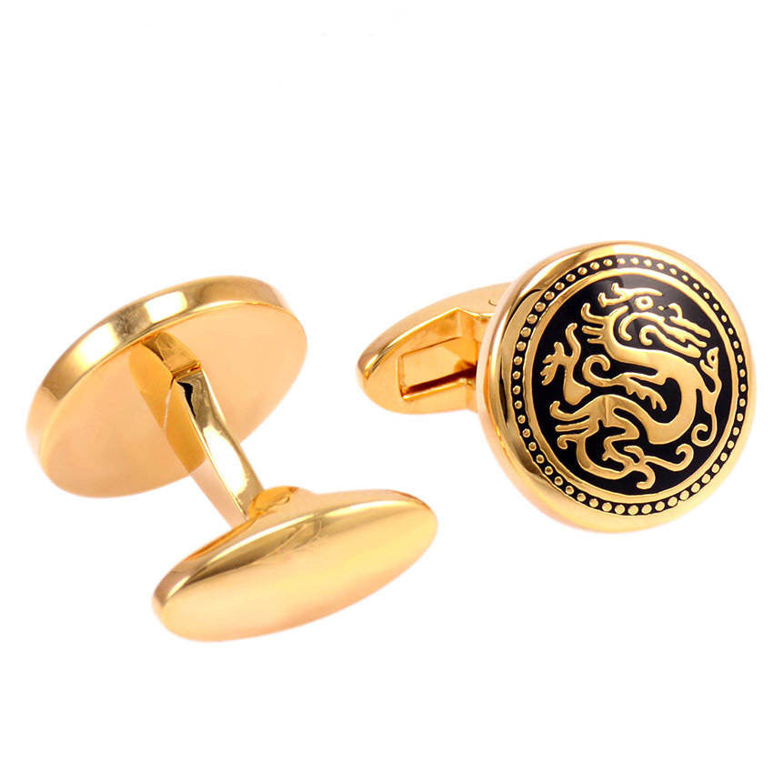 Year Of The Dragon Gold Cufflinks