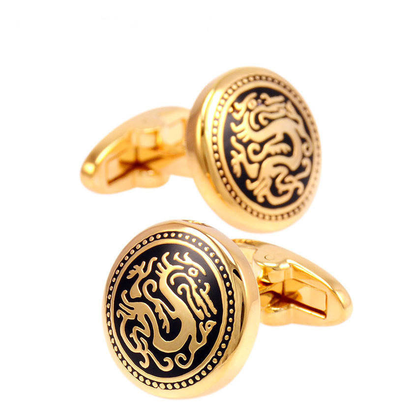 Year Of The Dragon Gold Cufflinks