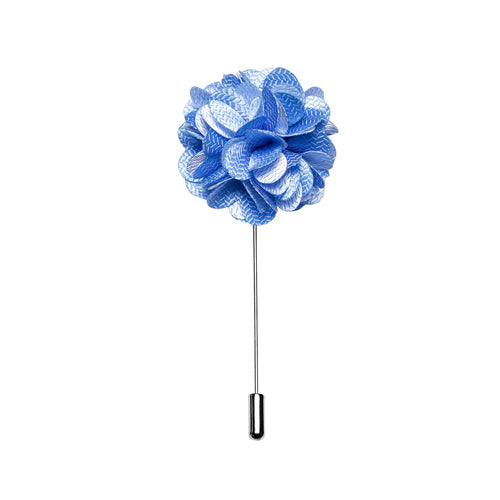 Light Blue and White Flower Lapel Pin