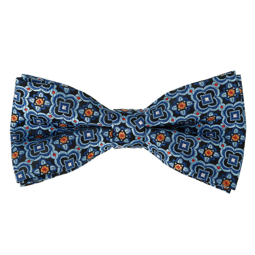 Stained-Glass Window - Blue and Orange Bowtie