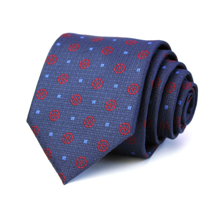 Navy Royale' Blue and Red Skinny Tie