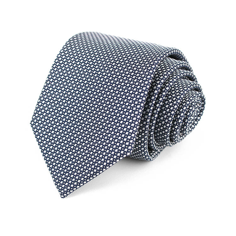 Noughts and Crosses  - Navy Blue, Grey and White Skinny Tie