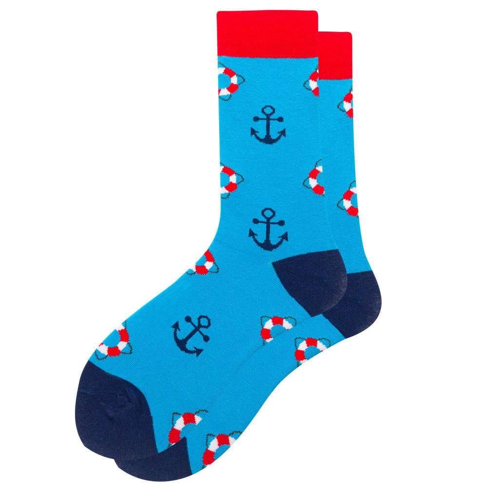 Blue Boats and Toes Socks