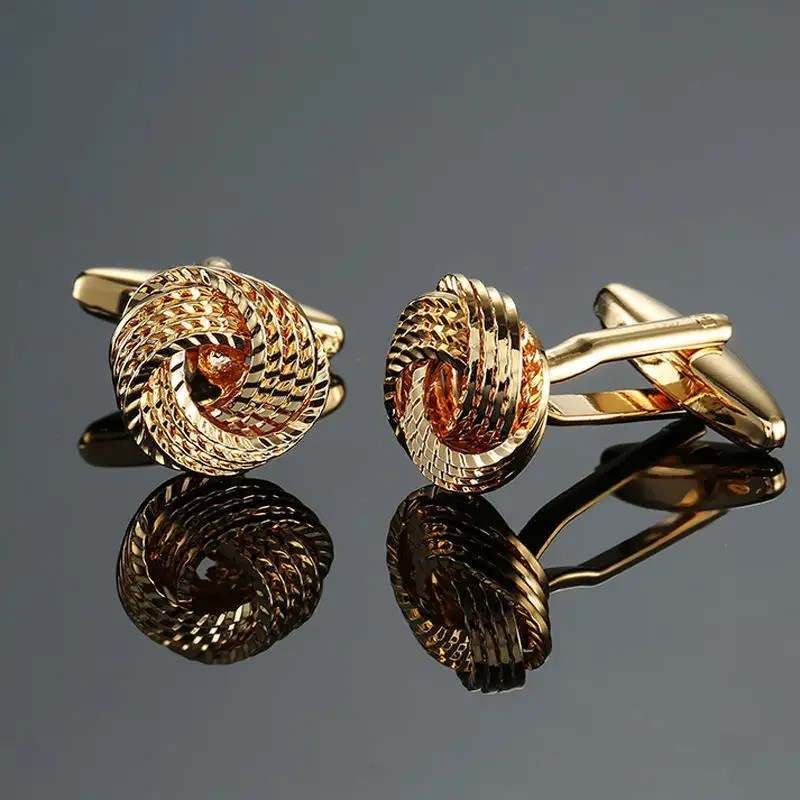 Golden Spiral Knot Cufflinks